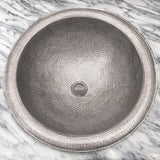 17" Lucien Pewter-Plated Hammered Copper Drop-In Sink