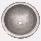 17" Lucien Pewter-Plated Hammered Copper Drop-In Sink