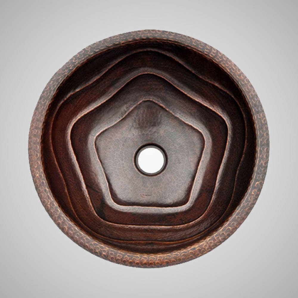 17" Salitrillo Hammered Copper Drop-In Bath Sink