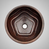 17" Salitrillo Hammered Copper Drop-In Bath Sink