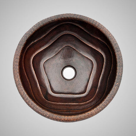 17" Salitrillo Hammered Copper Drop-In Bath Sink