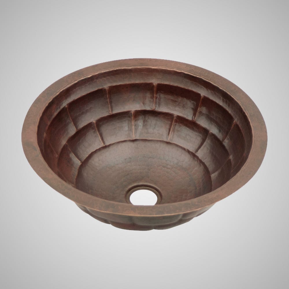 17" Tortuga Hammered Copper Drop-In Bath Sink