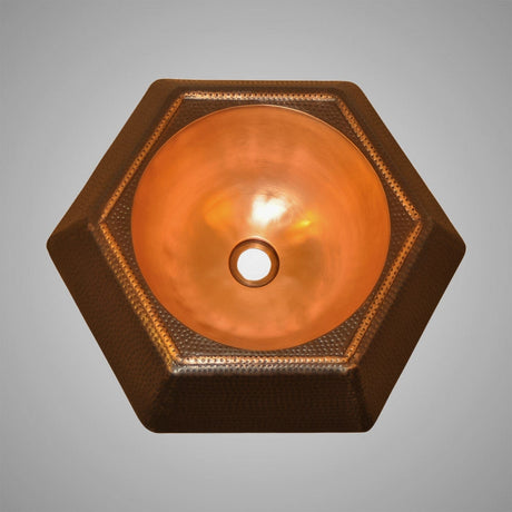 18" Alacranes Hammered Copper Vessel Sink