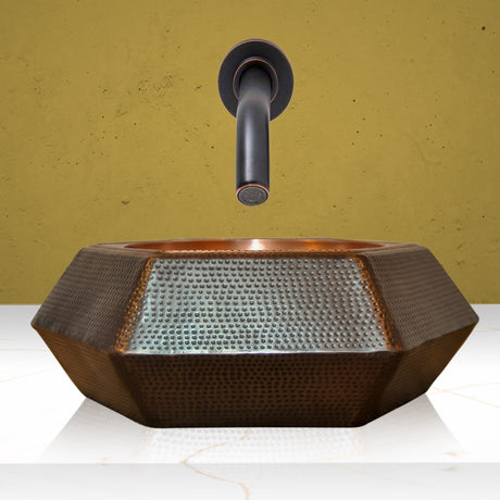 18" Alacranes Hammered Copper Vessel Sink