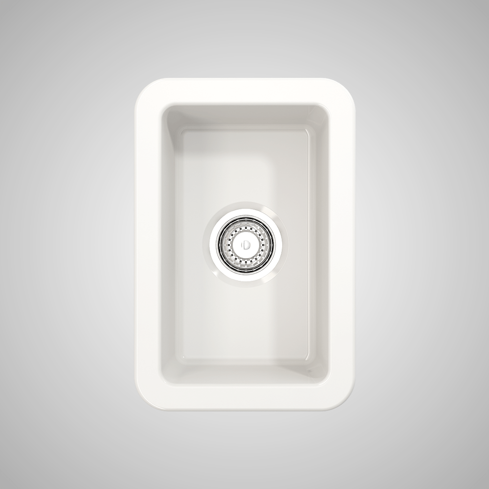 18" Fanhaver Fireclay Single-Bowl Undermount Kitchen Sink