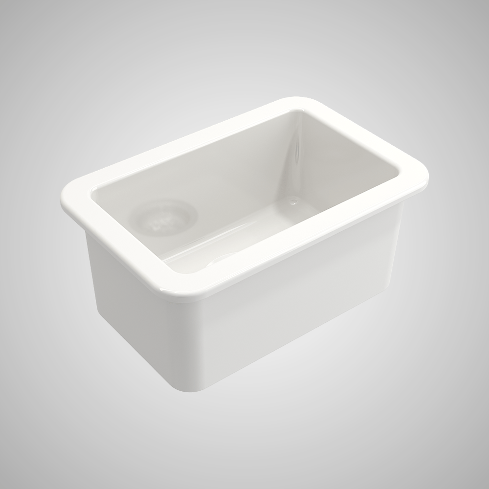 18" Fanhaver Fireclay Single-Bowl Undermount Kitchen Sink