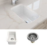18" Fanhaver Fireclay Single-Bowl Undermount Kitchen Sink