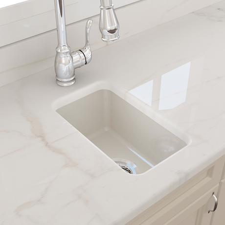 18" Fanhaver Fireclay Single-Bowl Undermount Kitchen Sink