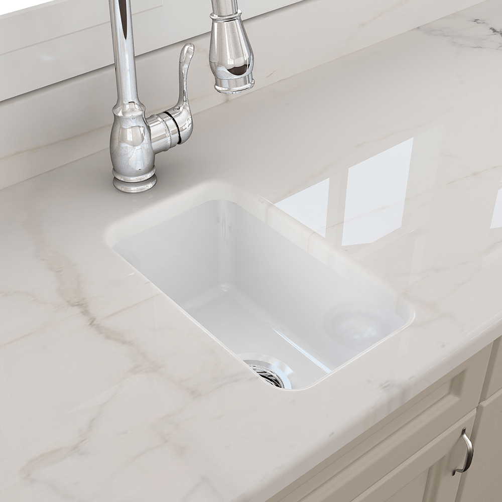 18" Fanhaver Fireclay Single-Bowl Undermount Kitchen Sink