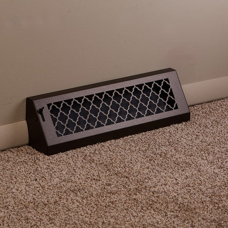 18" Solid Steel Tuscan Baseboard Register