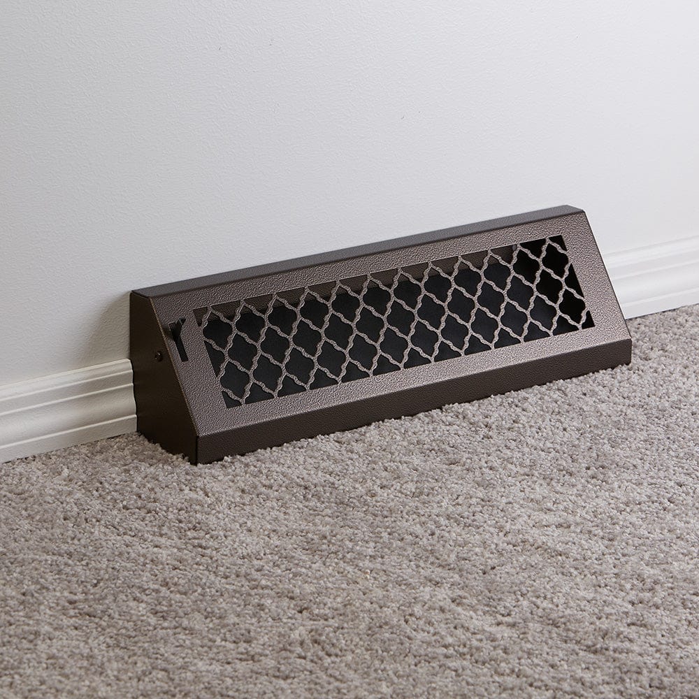 18" Solid Steel Tuscan Baseboard Register