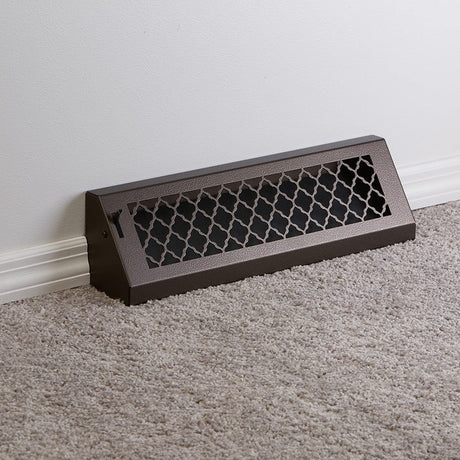 18" Solid Steel Tuscan Baseboard Register