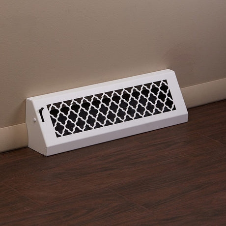 18" Solid Steel Tuscan Baseboard Register