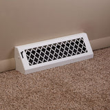 18" Solid Steel Tuscan Baseboard Register