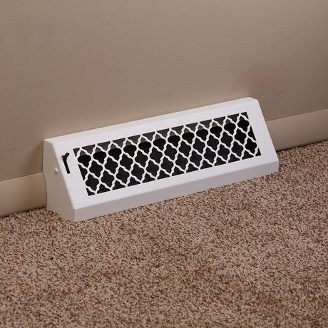 18" Solid Steel Tuscan Baseboard Register
