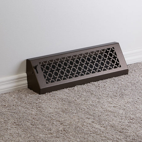 18" Solid Steel Victorian Baseboard Register