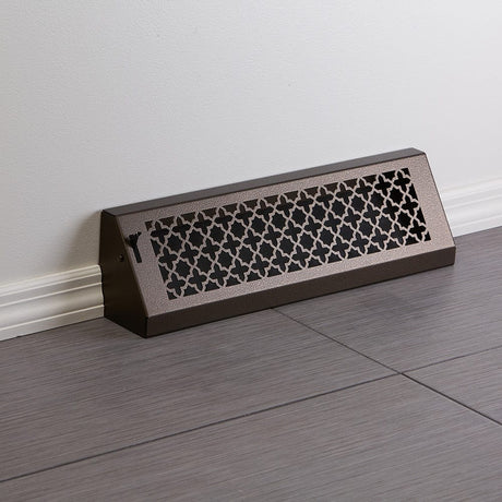 18" Solid Steel Victorian Baseboard Register