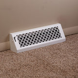 18" Solid Steel Victorian Baseboard Register