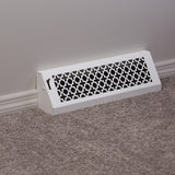 18" Solid Steel Victorian Baseboard Register