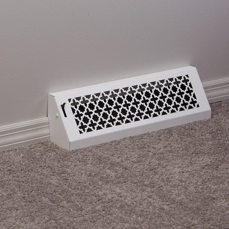 18" Solid Steel Victorian Baseboard Register