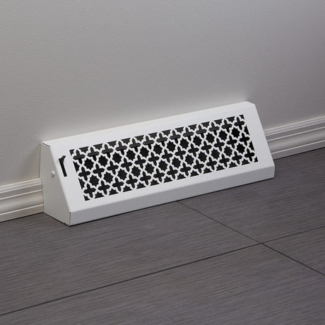 18" Solid Steel Victorian Baseboard Register