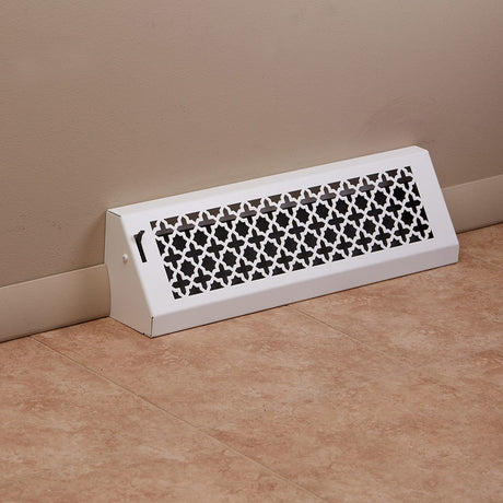 18" Solid Steel Victorian Baseboard Register