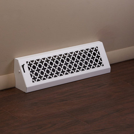 18" Solid Steel Victorian Baseboard Register