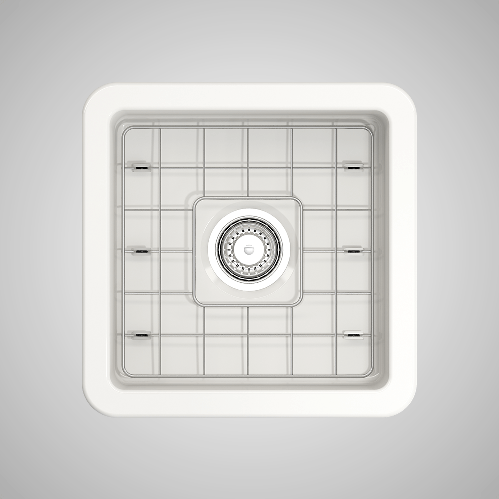 18" Tantana Fireclay Square Single-Bowl Undermount Kitchen Sink