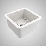 18" Tantana Fireclay Square Single-Bowl Undermount Kitchen Sink