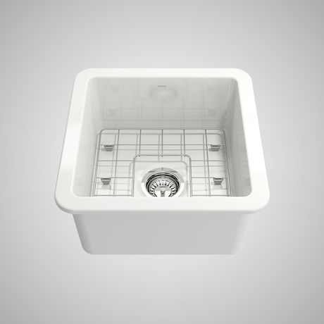 18" Tantana Fireclay Square Single-Bowl Undermount Kitchen Sink