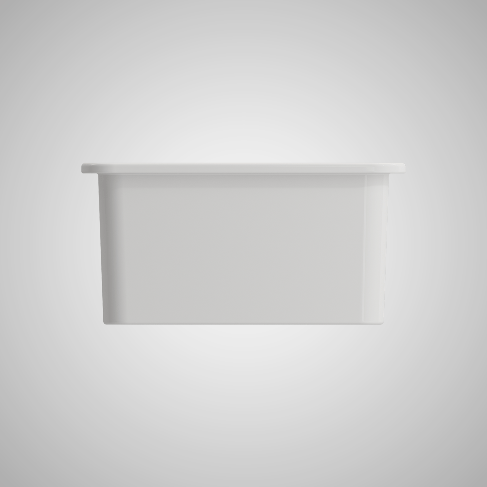 18" Tantana Fireclay Square Single-Bowl Undermount Kitchen Sink