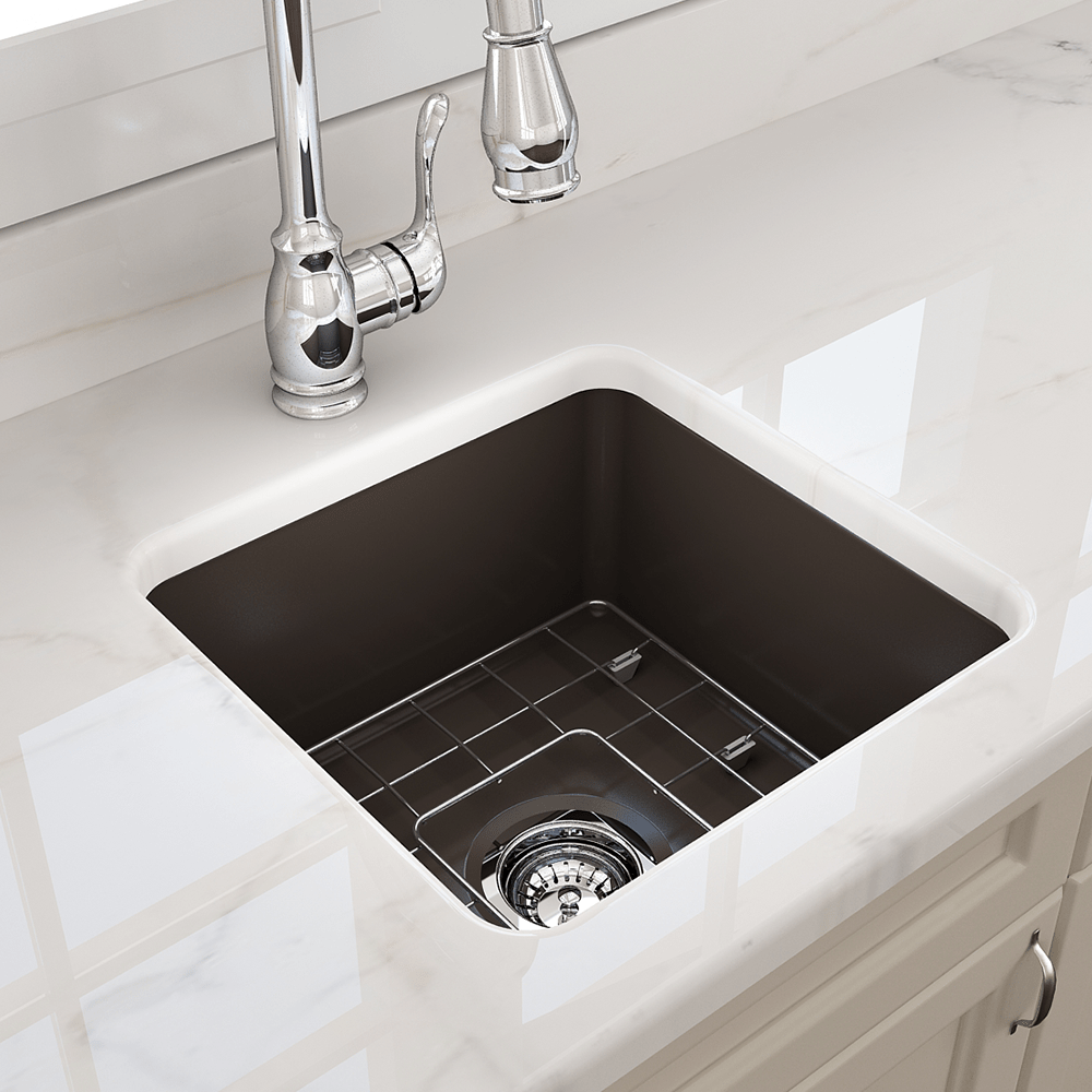 18" Tantana Fireclay Square Single-Bowl Undermount Kitchen Sink
