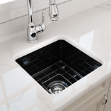 18" Tantana Fireclay Square Single-Bowl Undermount Kitchen Sink