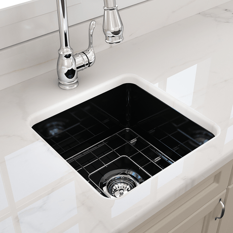 18" Tantana Fireclay Square Single-Bowl Undermount Kitchen Sink