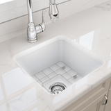 18" Tantana Fireclay Square Single-Bowl Undermount Kitchen Sink