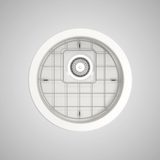 18" Traler Fireclay Round Single-Bowl Undermount Sink