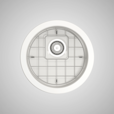 18" Traler Fireclay Round Single-Bowl Undermount Sink