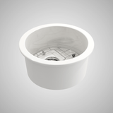 18" Traler Fireclay Round Single-Bowl Undermount Sink