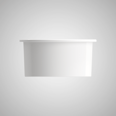 18" Traler Fireclay Round Single-Bowl Undermount Sink