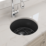 18" Traler Fireclay Round Single-Bowl Undermount Sink