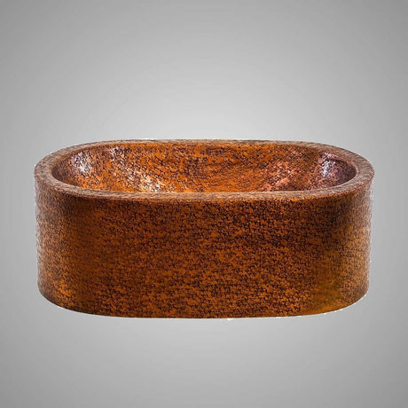 19" Falsete Hammered Copper Vessel Sink