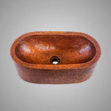 19" Falsete Hammered Copper Vessel Sink