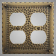 2 Gang Duplex Outlet Wall Switch Plate - Hammered Design
