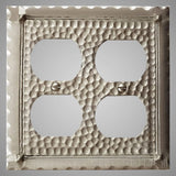 2 Gang Duplex Outlet Wall Switch Plate - Hammered Design
