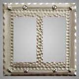 2 Gang Rocker Light Switch Plate - Hammered Design