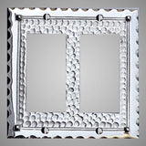 2 Gang Rocker Light Switch Plate - Hammered Design