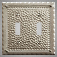 2 Gang Toggle Light Switch Plate - Hammered Design