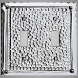 2 Gang Toggle Light Switch Plate - Hammered Design