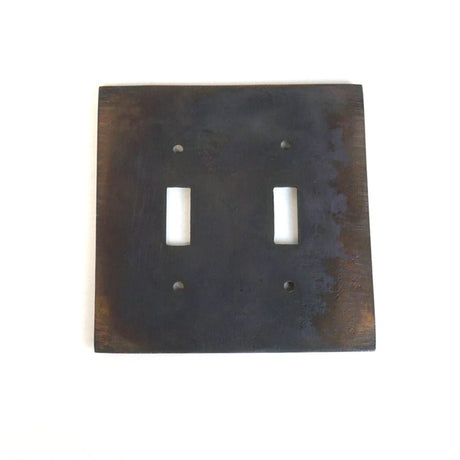 2 Gang Toggle Light Switch Plate - Hammered Design