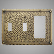 2 Toggle, 1 Rocker Wall Switch Plate - Hammered Design